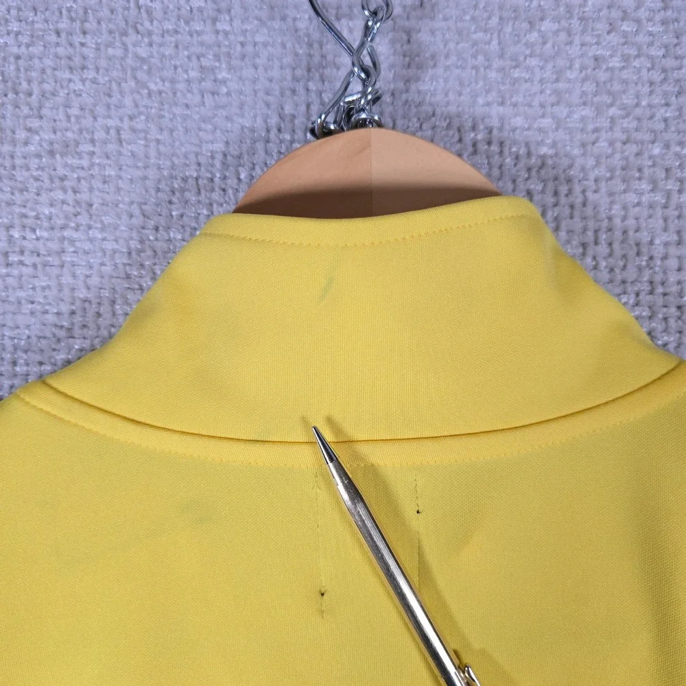 Ideology Mens‎ XL Yellow Navy Blue Striped Full Zip Track Jacket Activewear